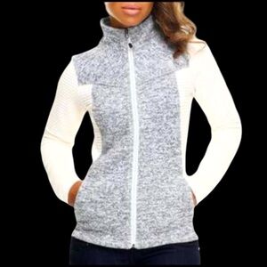 North Face Indi Rib-Knit Zip Fleece Jacket